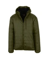 Galaxy By Harvic Men's Sherpa Lined Hooded Puffer Jacket In Olive