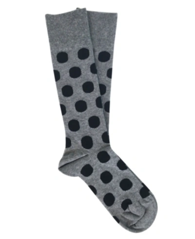 Love Sock Company Men's Mid Calf Dress Socks In Pastel Gray