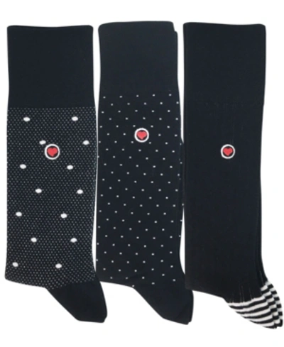 Love Sock Company Men's Luxury Dress Socks Bundle, Pack Of 3 In Black