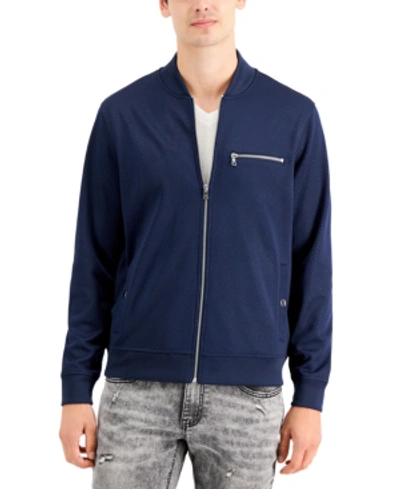 Inc International Concepts Inc Men's Perforated Track Jacket, Created For Macy's In Deep Black