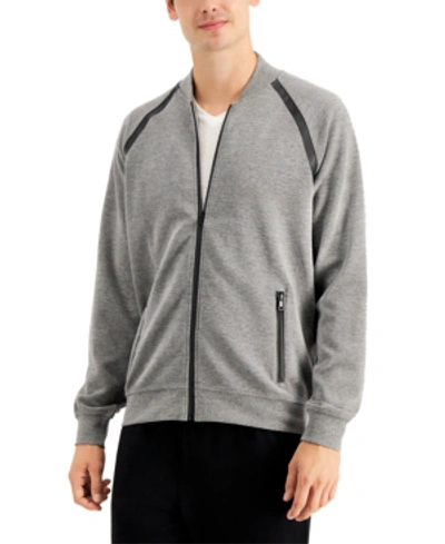 Inc International Concepts Inc Men's Knit Track Jacket, Created For Macy's In Heather Grey