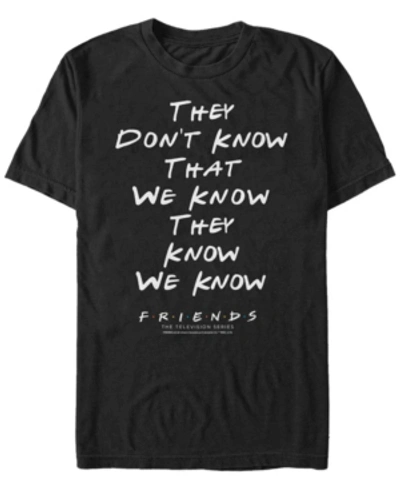 Fifth Sun Men's Friends They Don't Know Short Sleeve T-shirt In Black