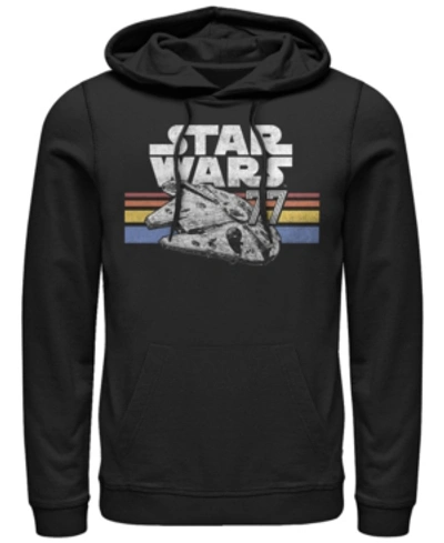 Fifth Sun Men's Star Wars Vintage-like Falcon Fleece Pullover Hoodie In Black