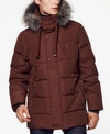 Marc New York Men's Gattaca Faux Fur-trim Down-blend Parka In Burgundy