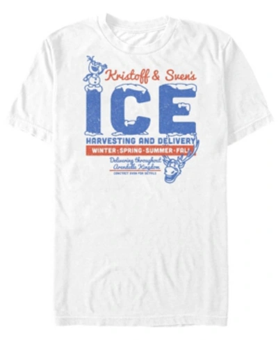 Fifth Sun Men's Frozen Ice Man Short Sleeve T-shirt In White