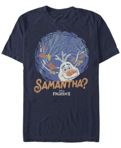 Fifth Sun Men's Frozen 2 Samantha Short Sleeve T-shirt In Navy