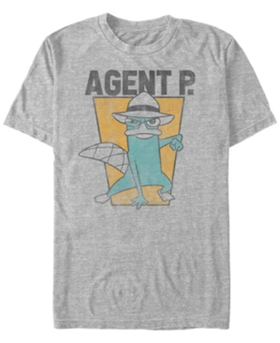 Fifth Sun Men's Phineas And Ferb Agent P Short Sleeve T-shirt In Athletic Heather