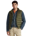 Polo Ralph Lauren Mens Green Quilted-down Shell Gilet S In Dark Loden