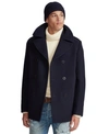 Polo Ralph Lauren Melton Wool Blend Peacoat In Navy