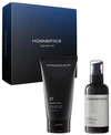 Hommeface Men's 2-step Daily Skincare Set In Heather Gray