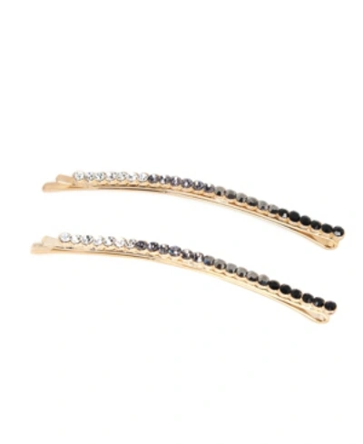 Soho Style Ombre Crystal 2 Piece Bobby Pin In Clear