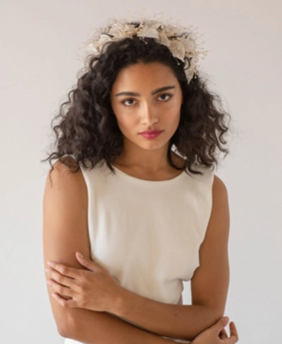 Soho Style Organza Bridal Hair Crown With Crystals In Gold