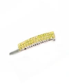 Soho Style Pave Crystal Barrette In Yellow