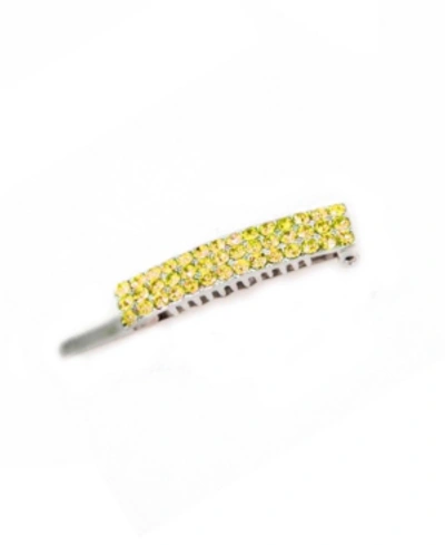 Soho Style Pave Crystal Barrette In Yellow