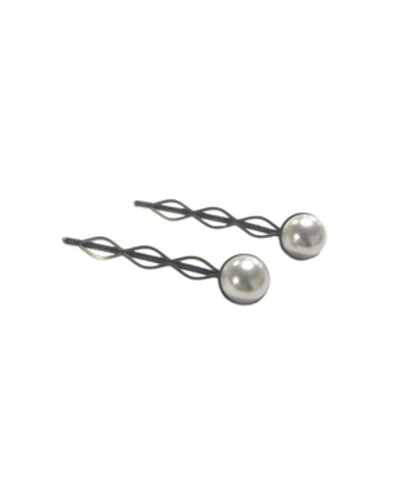 Soho Style Imitation Pearl 2 Piece Bobby Pin In Clear