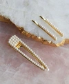 Soho Style String Of Pearls Bobby Pin And Hair Clip 3 Piece Set In Ivory