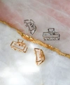 Soho Style Mini Gold Toned And Silver Toned Jaw Clip Set In Multi