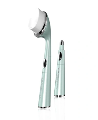 Touchbeauty 2 In 1 Sonic Facial Brush Cleanser Eye Massager In Mint