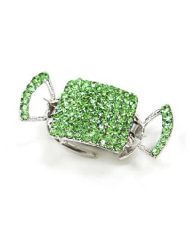 Soho Style Jeweled Hair Claw In Green