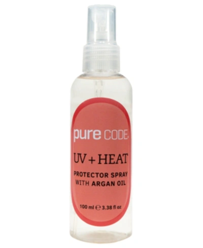 Purecode Uv + Heat Protector Spray With Argan Oil, 3.38 Oz. In Clear