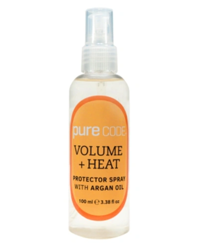 Purecode Volume + Heat Protector Spray With Argan Oil, 3.38 Oz. In Clear