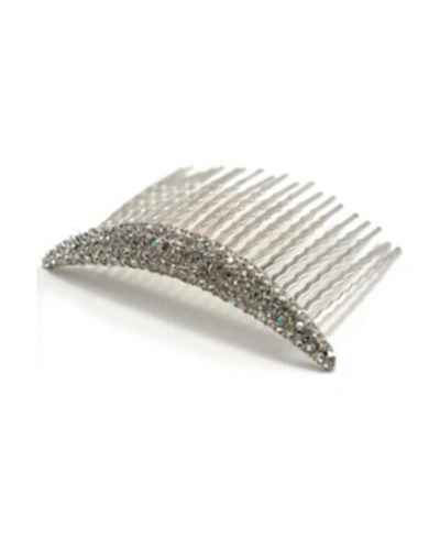 Soho Style Curved Crystal Hair Comb In Clear