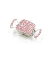 Soho Style Women's Mini Jeweled Hair Claw In Pink