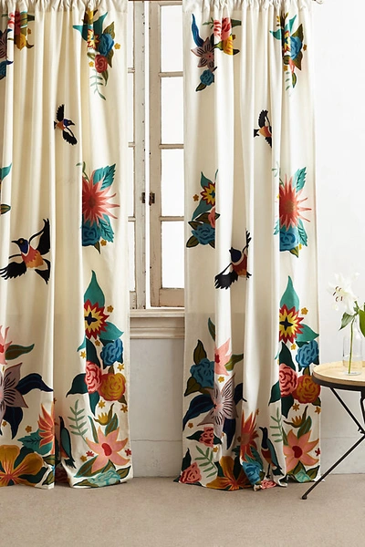 Rebecca Rebouche Soaring Starlings Curtain In Assorted