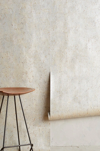 York Wallcoverings Metallic Cork Wallpaper In Beige