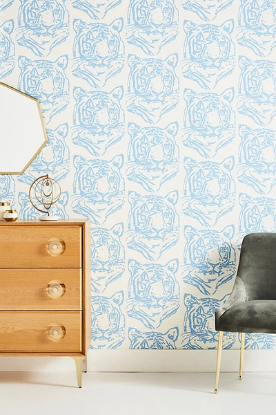 Aimee Wilder Star Tiger Wallpaper In Blue