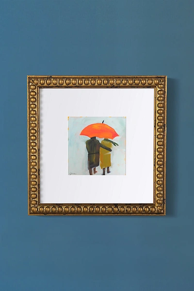 Artfully Walls Umbrella Couple Wall Art In Brown