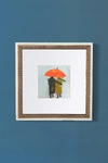 Artfully Walls Umbrella Couple Wall Art In Beige