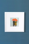 Artfully Walls Umbrella Couple Wall Art In White