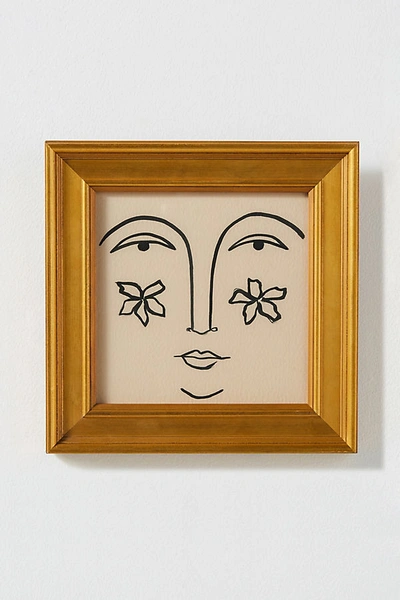 Artfully Walls Floral Face I Wall Art In Black