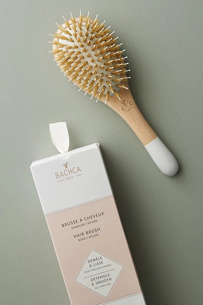 Bachca Paris Detangle & Smooth Hair Brush, Small In White