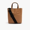 LACOSTE WOMEN'S DUO DOUBLE COMPARTMENT SMALL LEATHER TOTE BAG - ONE SIZE