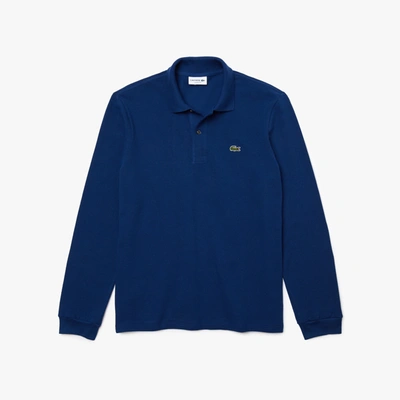 Lacoste Men's Classic Fit Long Sleeve L.12.12 Polo - L - 5 In Blue
