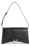 BALENCIAGA SMALL HOURGLASS SLING LEATHER SHOULDER BAG,6164461IZHY