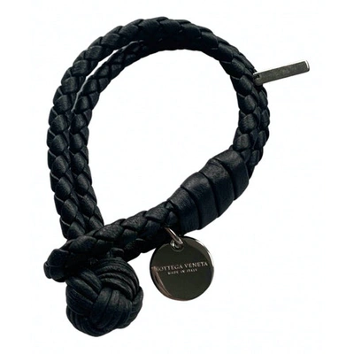 Pre-owned Bottega Veneta Black Leather Bracelet