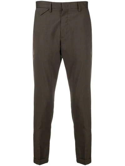 Low Brand Tapered Slim-fit Trousers In Brown