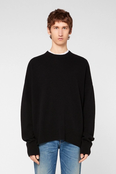 Ami Alexandre Mattiussi Crewneck Oversize Sweater In Black