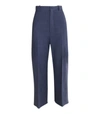 JACQUEMUS Navy Linen-blend Pants