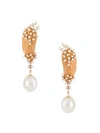 Hueb Women's Bahia 18k Rose Gold, Diamond & 11mm Pearl Drop Earrings