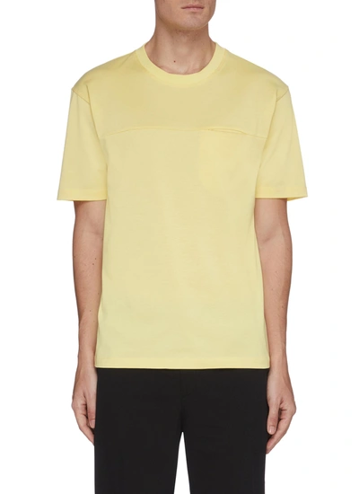 Equil Relaxed Fit Crewneck Cotton T-shirt In Yellow