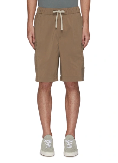 Equil Drawstring Cargo Shorts In Brown