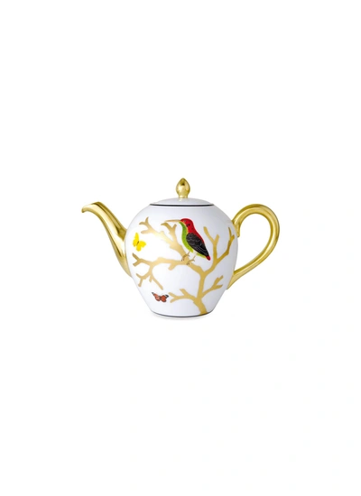Bernardaud Aux Oiseaux Teapot, Boule Shape