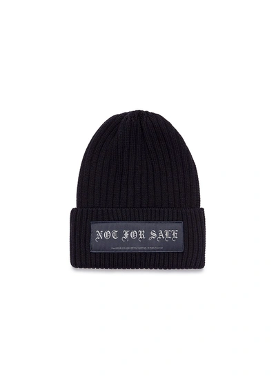 Smfk 'not For Sale' Patch Beanie In Black