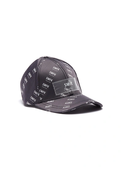 Smfk 'not For Sale' Logo Print Satin Baseball Cap In Black