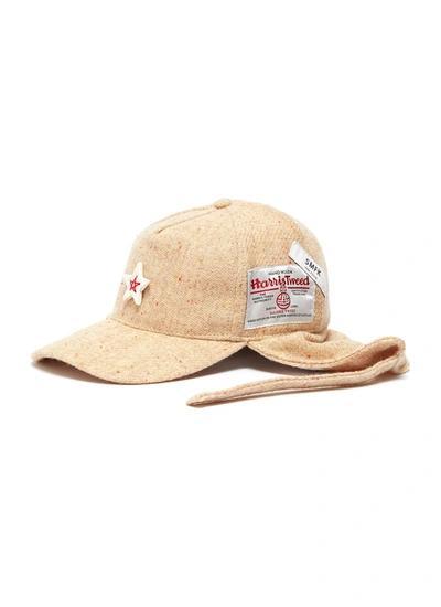 Smfk Ceramic Star Tie Herringbone Tweed Baseball Cap In Neutral