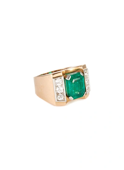 Palais Royal Mauboussin Diamond Emerald 18k Gold Ring